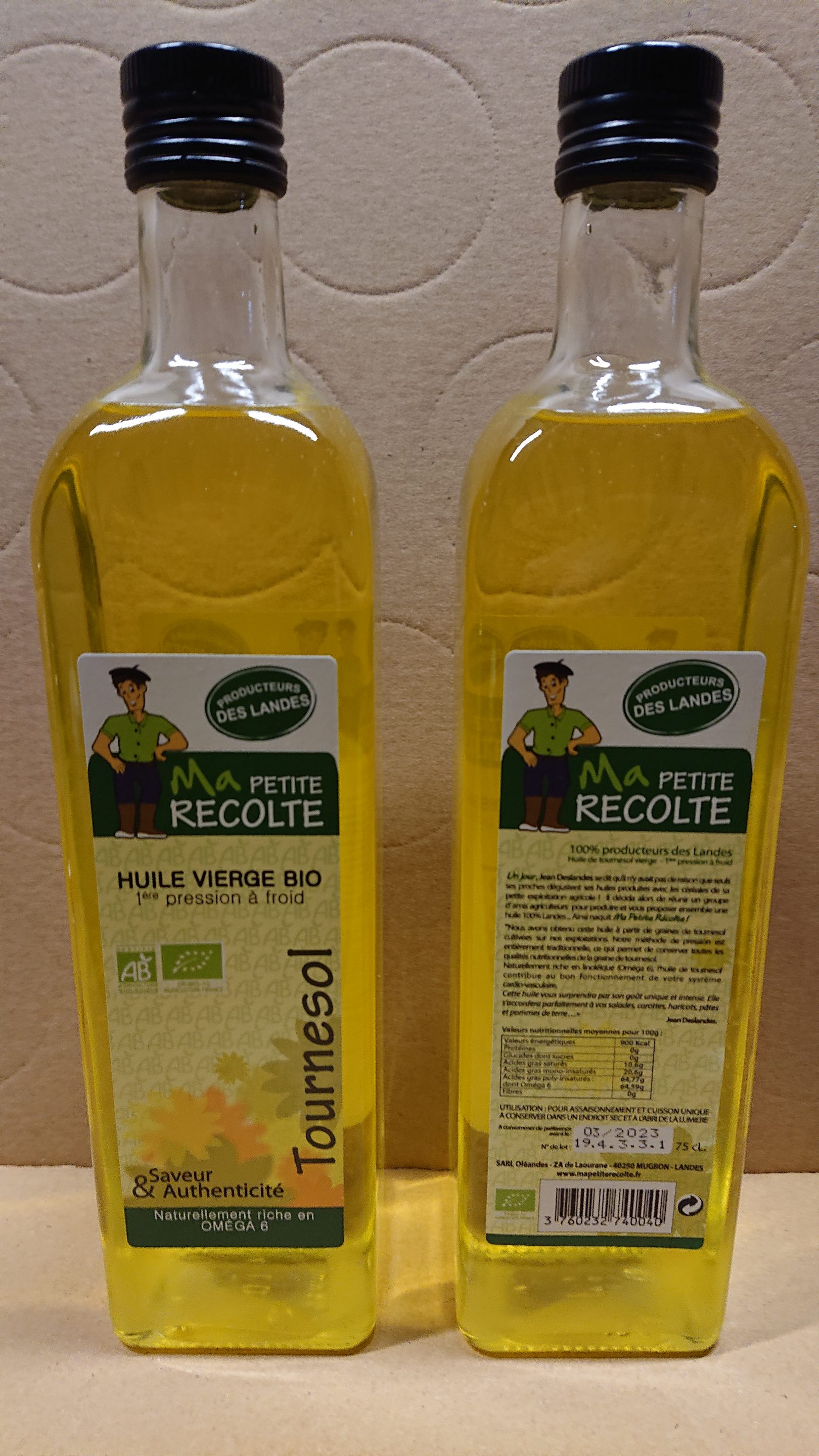 étale de bouteilles